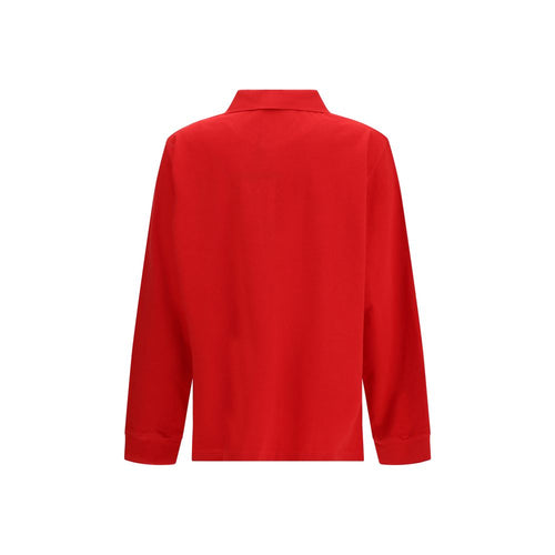 Multicolor Cotton Piqué Long Sleeve Polo