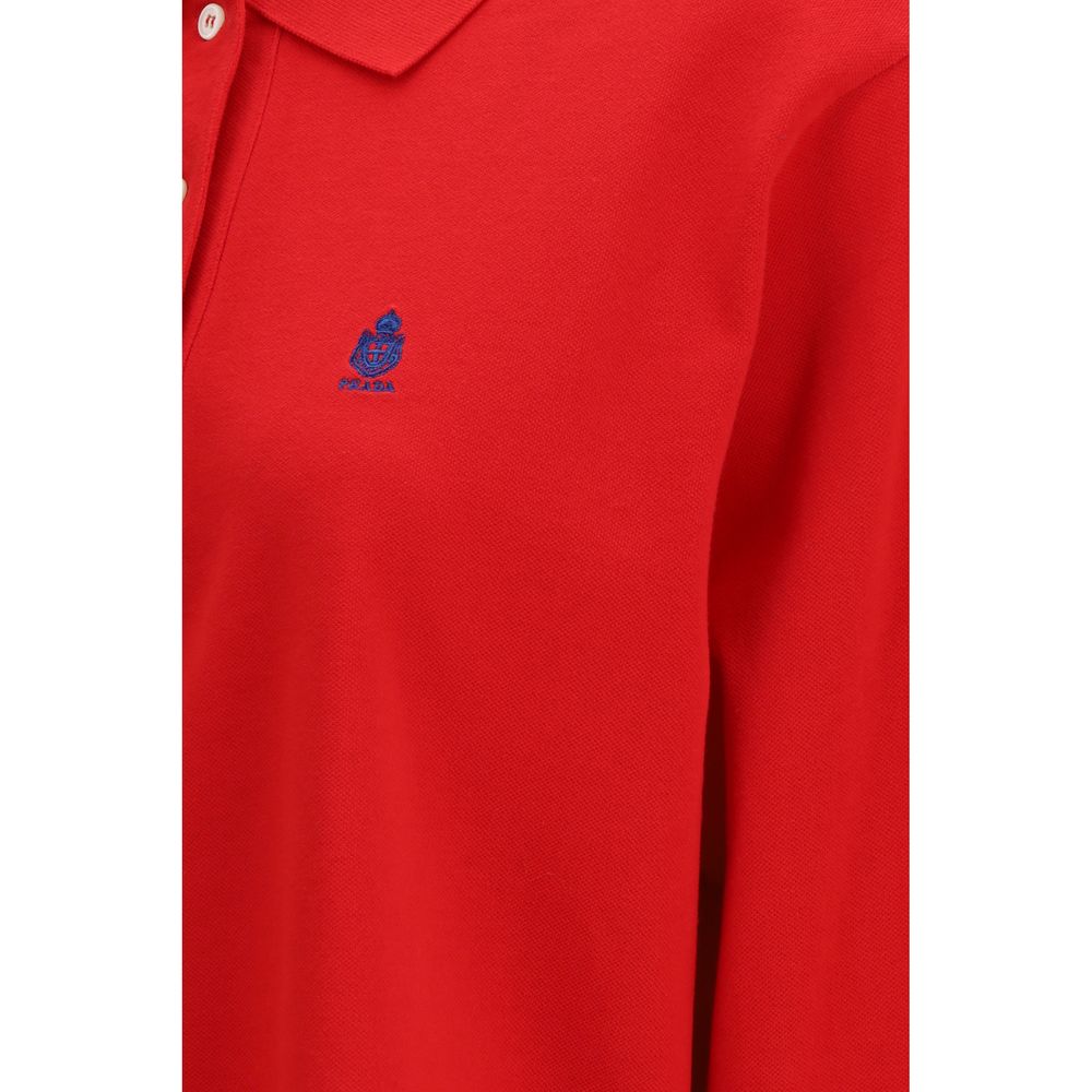 Multicolor Cotton Piqué Long Sleeve Polo