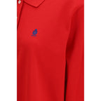 Multicolor Cotton Piqué Long Sleeve Polo