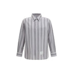 Madras Striped Armband Cotton Shirt