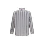 Madras Striped Armband Cotton Shirt