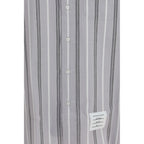 Madras Striped Armband Cotton Shirt