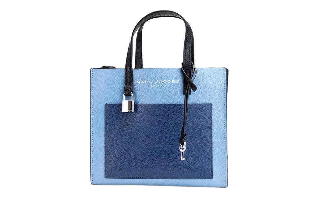 Mini Blue Heaven Colorblock Leather Tote Crossbody Bag