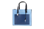 Mini Blue Heaven Colorblock Leather Tote Crossbody Bag