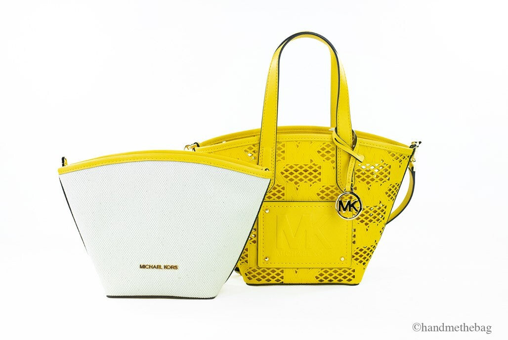 Small Daffodil Vegan Leather 2-In-1 Zip Tote Messenger Bag