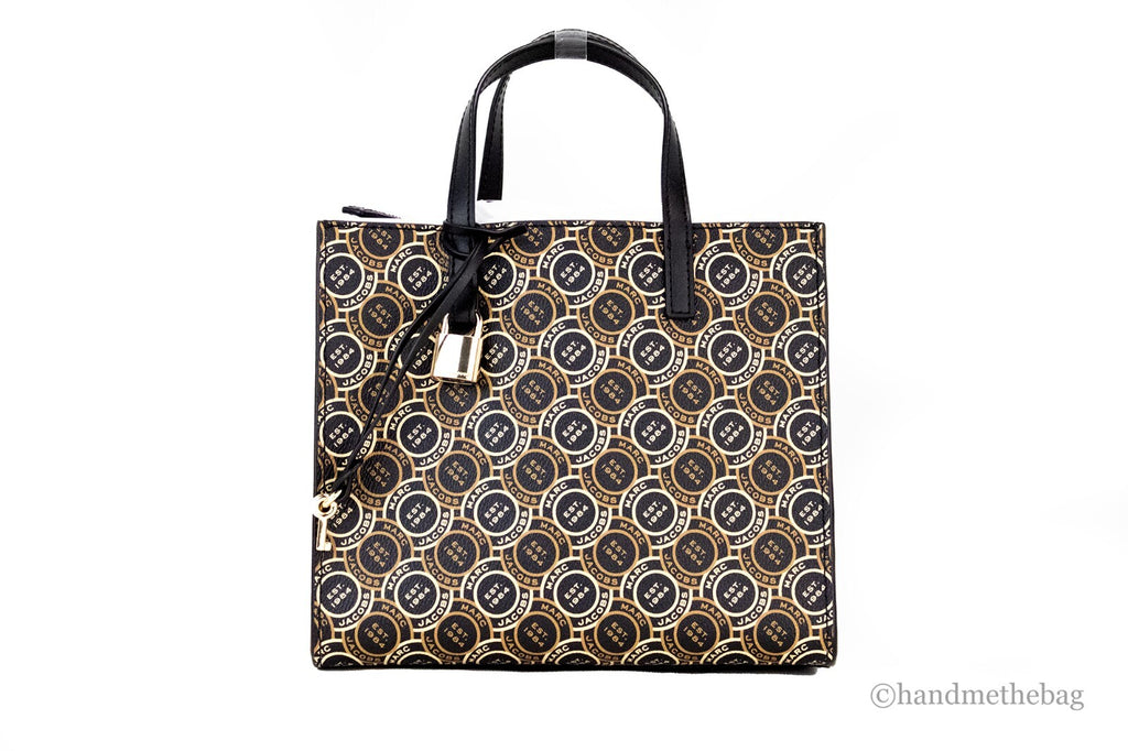 Mini Signet Printed Leather Crossbody Tote