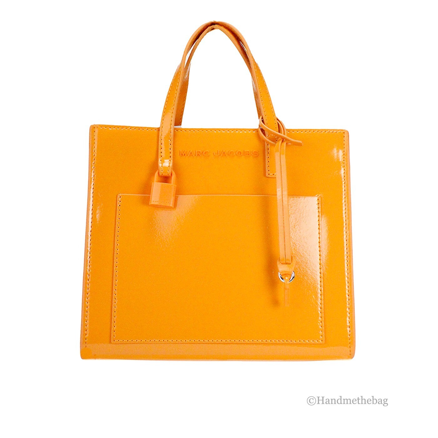 Mini Grind Scorched Patent Leather Crossbody Tote Bag