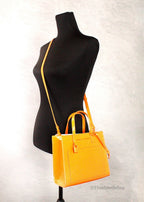 Mini Grind Scorched Patent Leather Crossbody Tote Bag