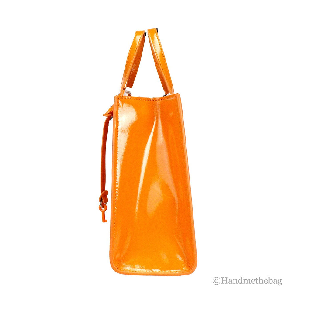 Mini Grind Scorched Patent Leather Crossbody Tote Bag