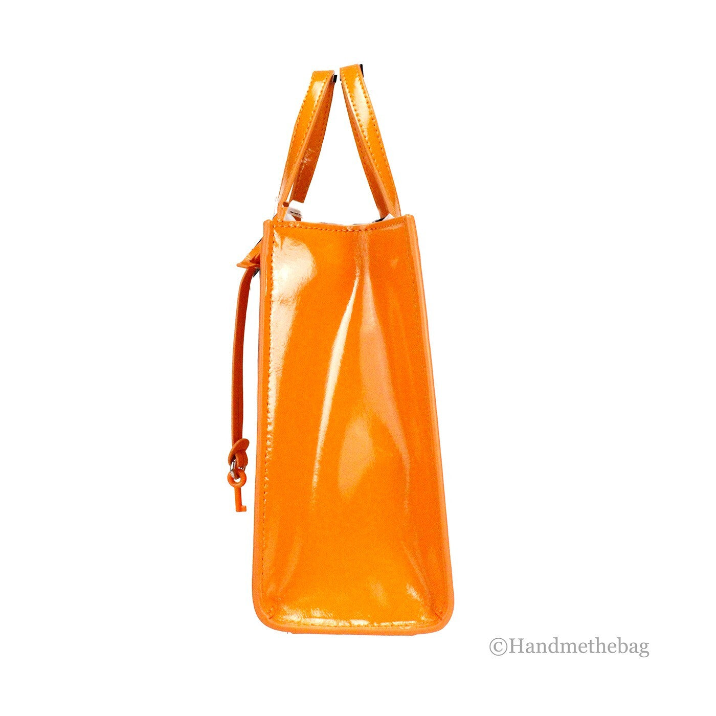 Mini Grind Scorched Patent Leather Crossbody Tote Bag