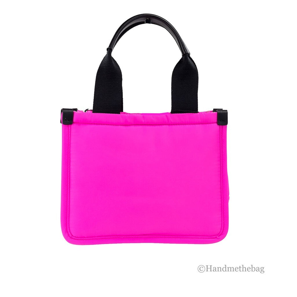 Small Neon Fuchsia Nylon Convertible Tote