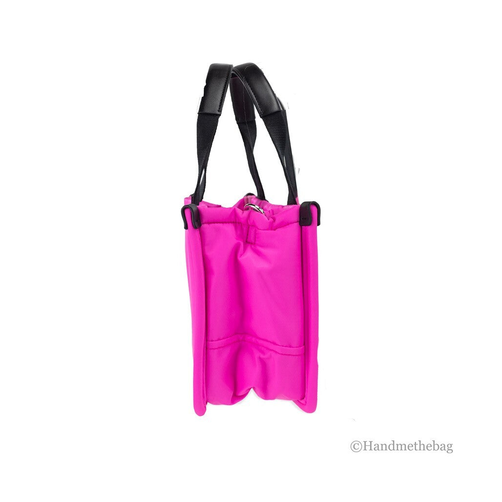 Small Neon Fuchsia Nylon Convertible Tote