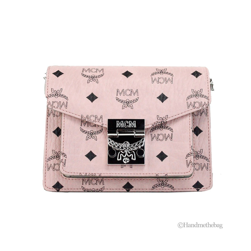 Signature Patricia Leather Mini Flap Lock Crossbody Bag