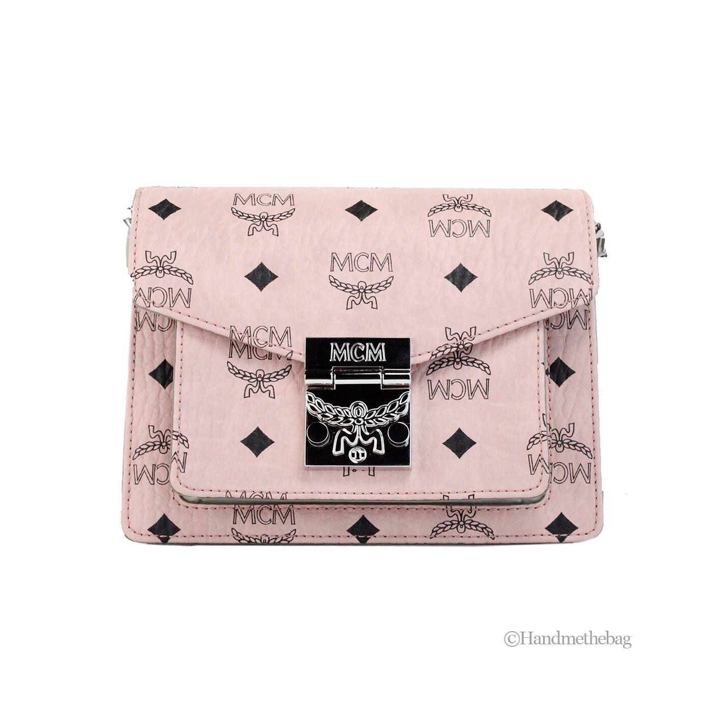 Signature Patricia Leather Mini Flap Lock Crossbody Bag