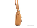 Small Luggage Pebbled Leather Half Moon Crossbody Bag
