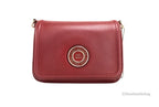 Medium Metal Signet Smooth Leather Flap Crossbody Bag