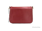 Medium Metal Signet Smooth Leather Flap Crossbody Bag