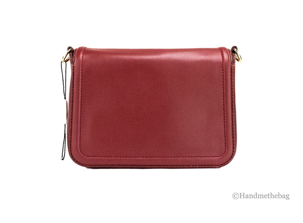 Medium Metal Signet Smooth Leather Flap Crossbody Bag