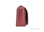 Medium Metal Signet Smooth Leather Flap Crossbody Bag