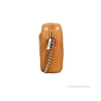 Mini Tiramisu Quilted Smooth Leather Camera Crossbody Bag