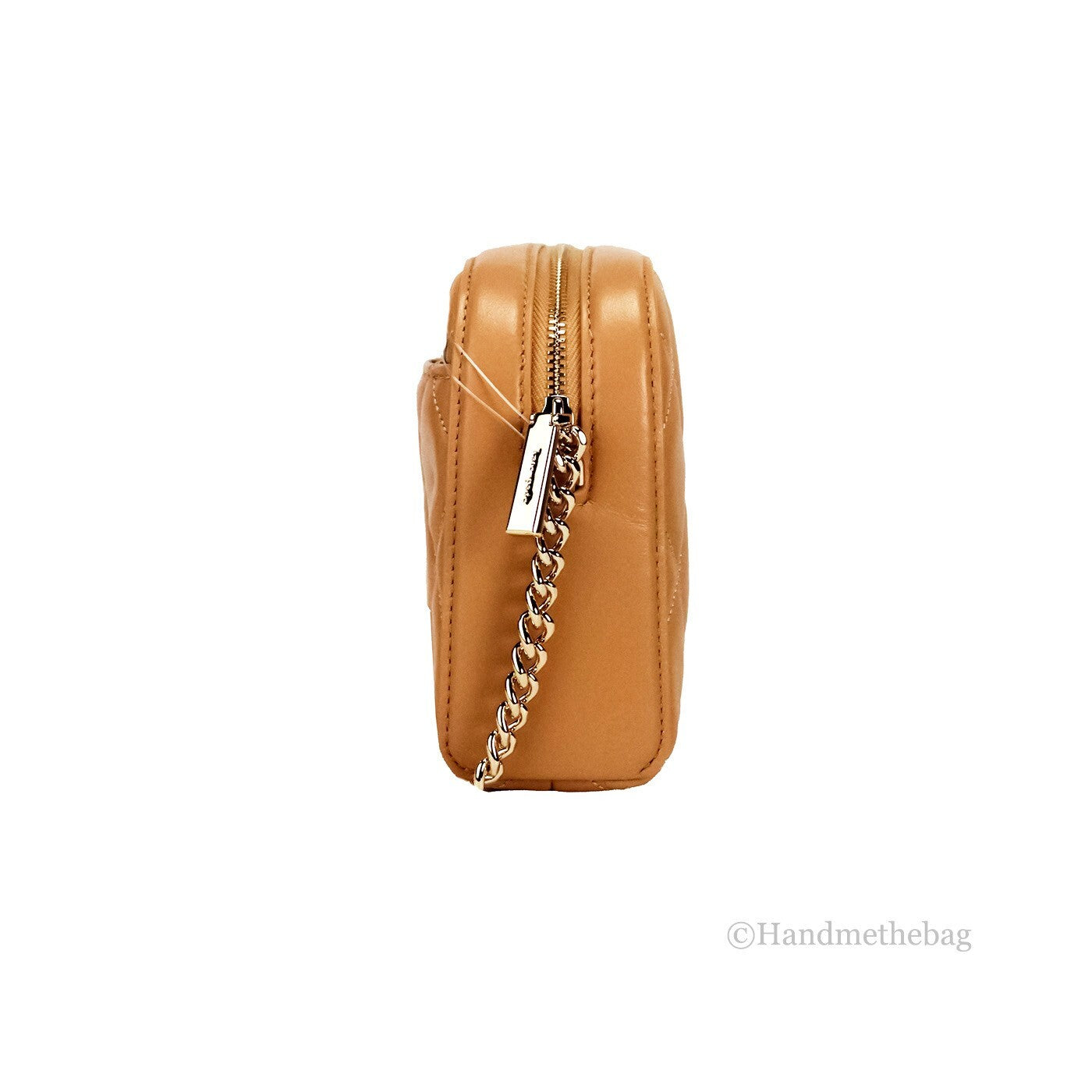 Mini Tiramisu Quilted Smooth Leather Camera Crossbody Bag