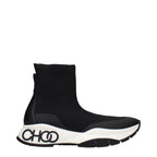 Landon Sock Black Fabric Ankle Boots