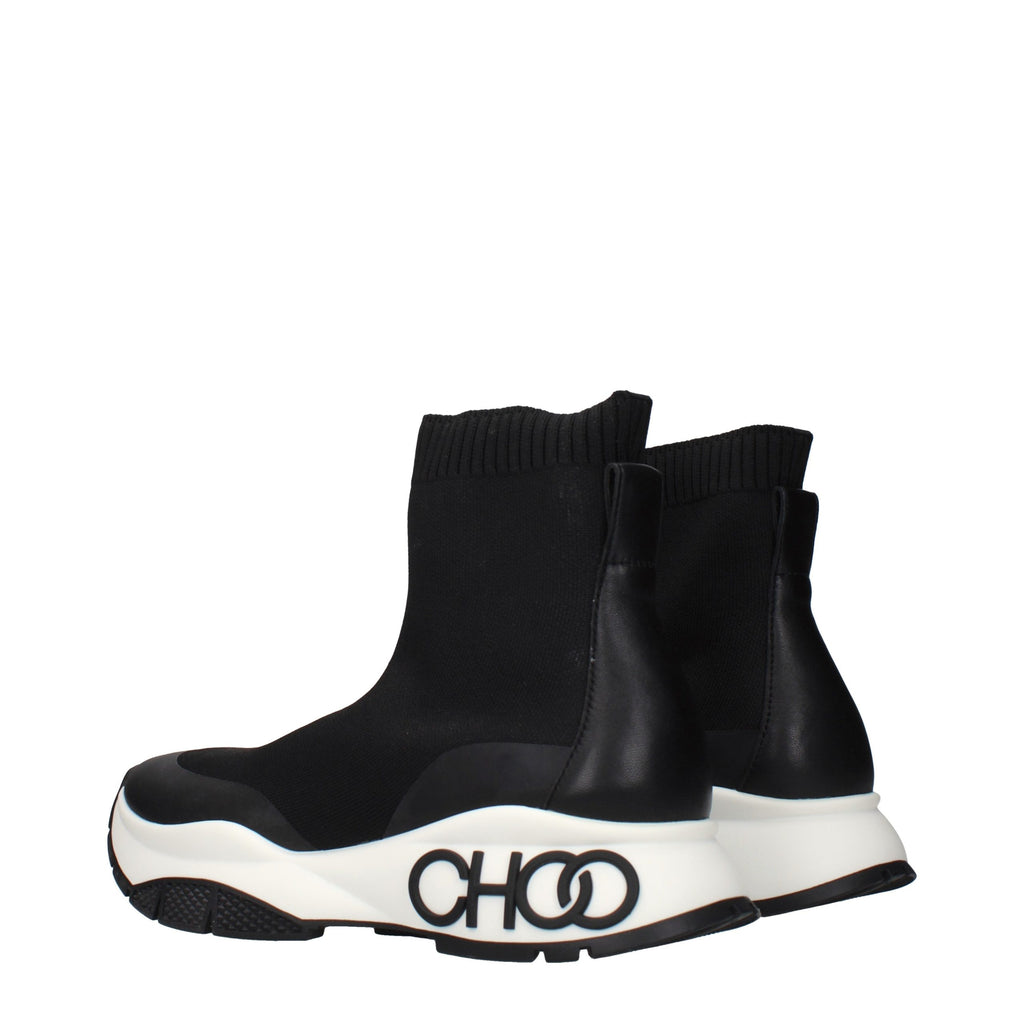 Landon Sock Black Fabric Ankle Boots