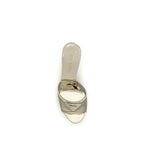 Calfskin Triangular Logo Stiletto Sandals