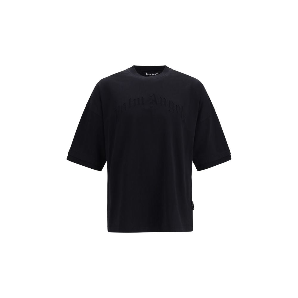 Curved Logo Double-Layer Cotton T-Shirt