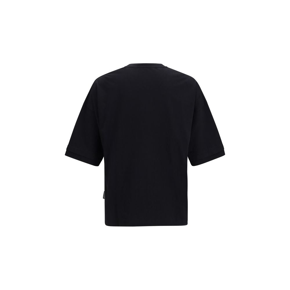Curved Logo Double-Layer Cotton T-Shirt