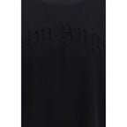 Curved Logo Double-Layer Cotton T-Shirt