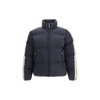 Classic Logo Track Full-Length Down Jacket in Black Polyamide