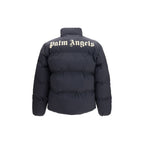 Classic Logo Track Full-Length Down Jacket in Black Polyamide