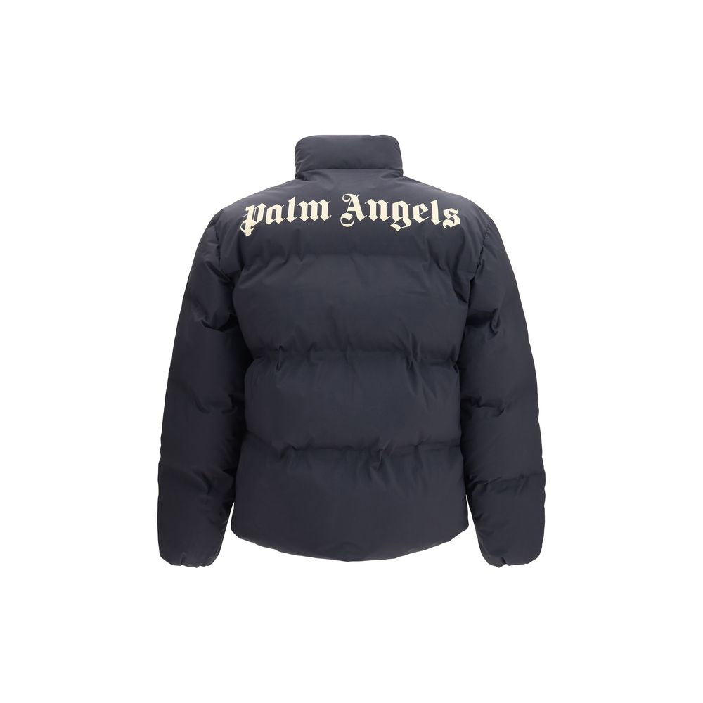 Classic Logo Track Full-Length Down Jacket in Black Polyamide