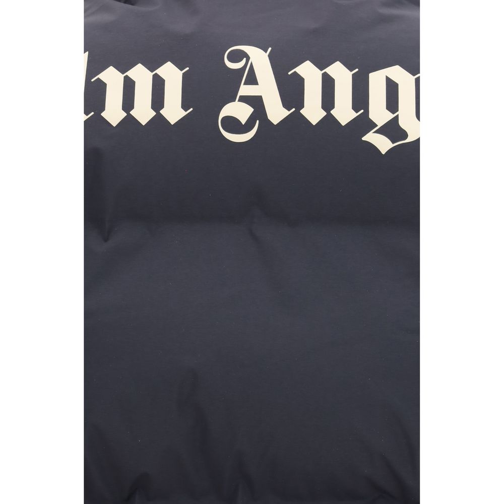 Classic Logo Track Full-Length Down Jacket in Black Polyamide