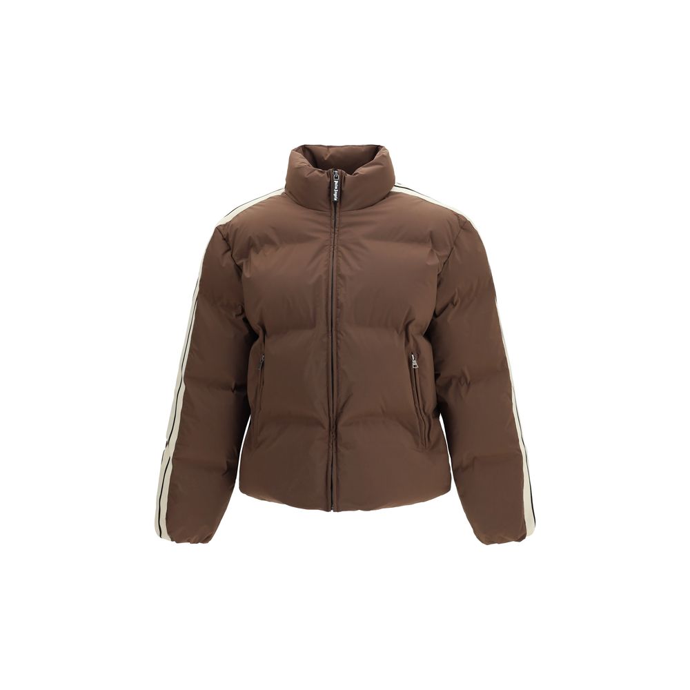 Brown Polyamide Full-Length Down Jacket