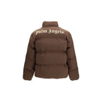 Brown Polyamide Full-Length Down Jacket