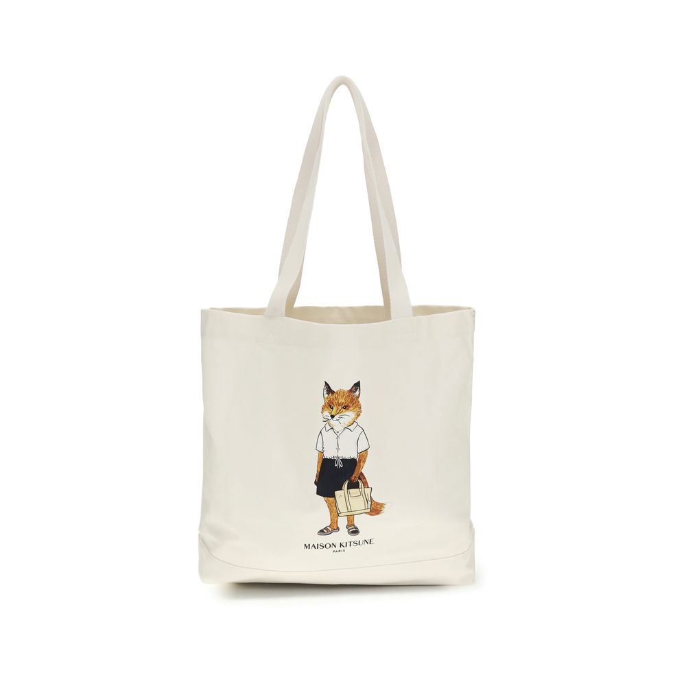 Dressed Fox Cotton Canvas Tote Bag