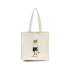 Dressed Fox Cotton Canvas Tote Bag