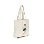 Dressed Fox Cotton Canvas Tote Bag