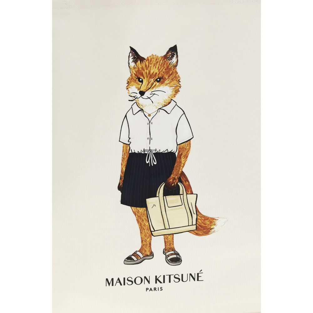 Dressed Fox Cotton Canvas Tote Bag
