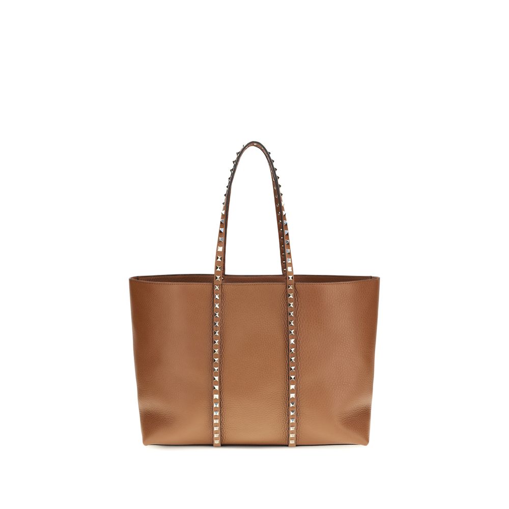 Garnet Calfskin Rockstud Tote