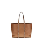 Garnet Calfskin Rockstud Tote