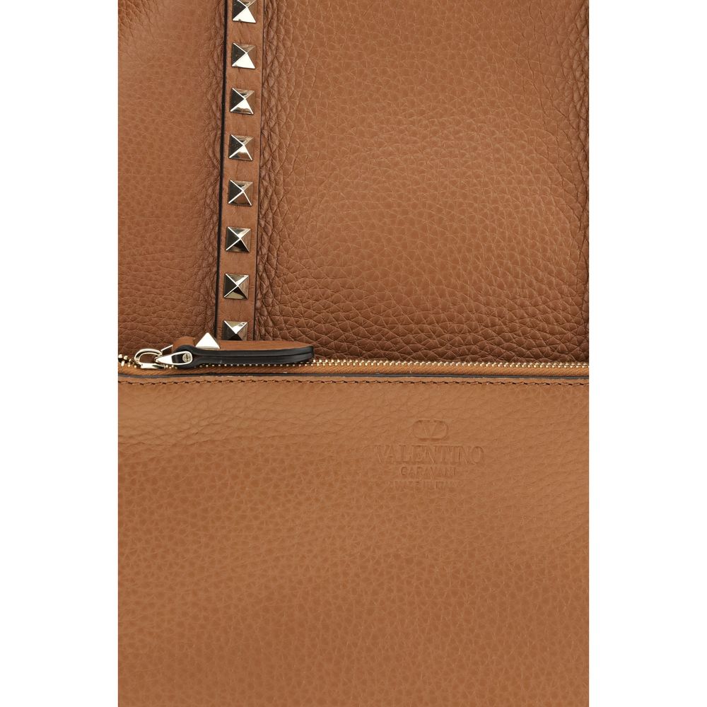 Garnet Calfskin Rockstud Tote