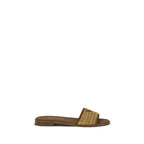 Raffia Logo-Plaque Slippers