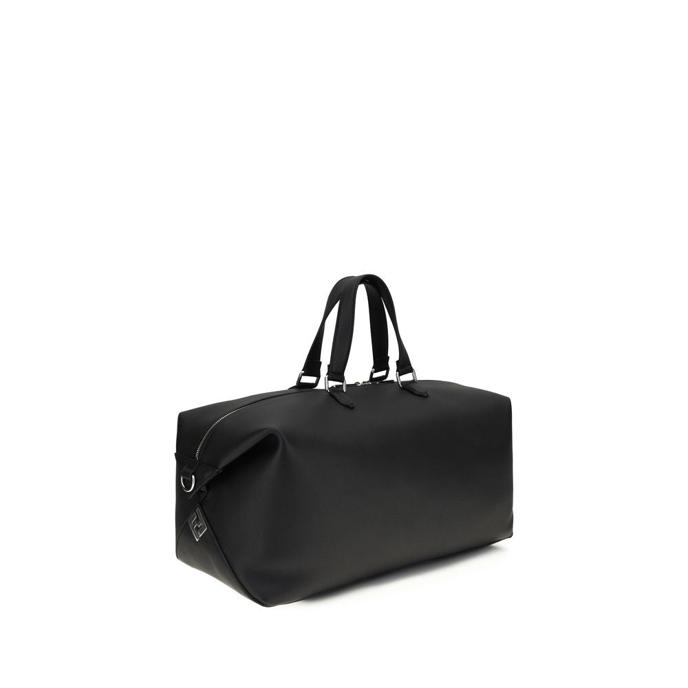 Soft Garnet Calfskin Lui Travel Duffle Bag