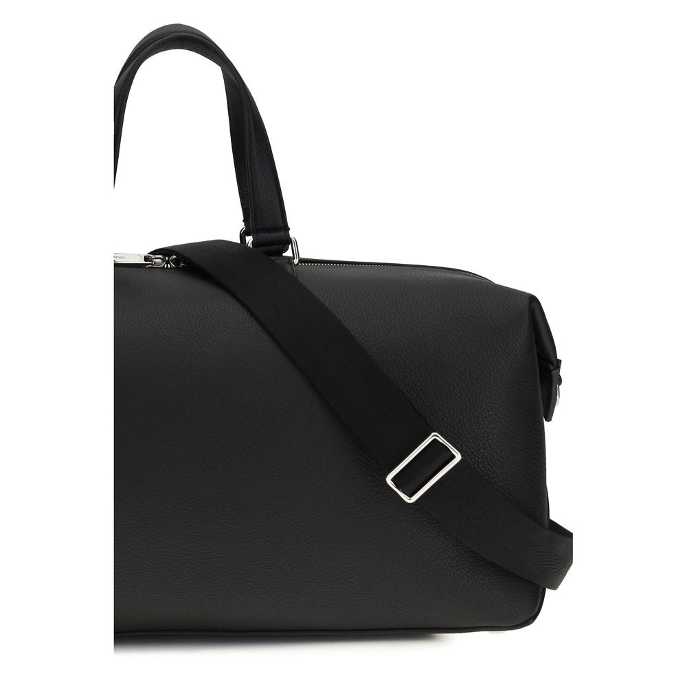 Soft Garnet Calfskin Lui Travel Duffle Bag