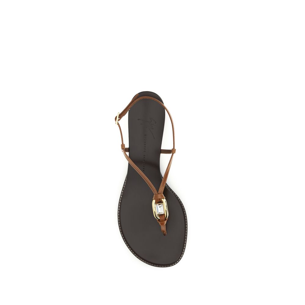 Amhelia Calf Leather Wedge Sandals