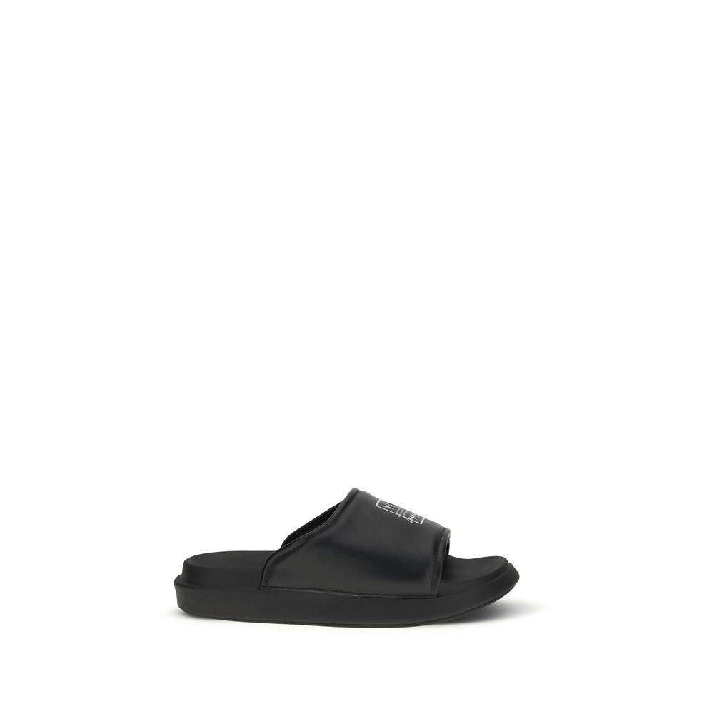 Leather Slide Sandals