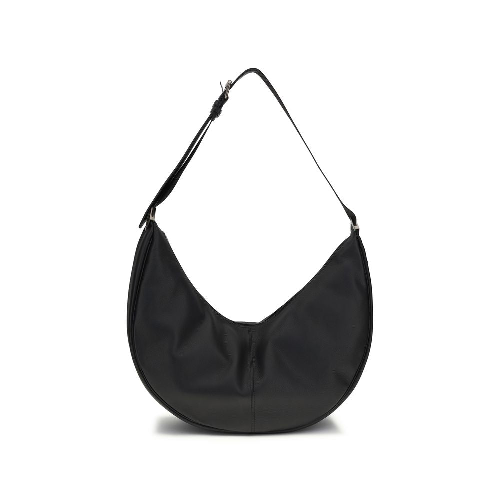 Melon Black Calfskin Shoulder Bag